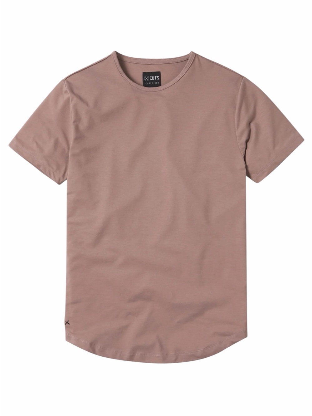 CUTS Short-Sleeve Crew Tee in Dusty Rose